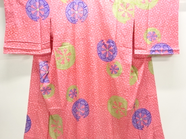 JAPANESE KIMONO / ANTIQUE HITOE JUBAN / SILK / WHEELS